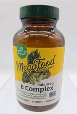 MegaFood Balanced B Complex 90 Tabs Dairy-Free Gluten-Free Exp 7/27 Sealed  picture