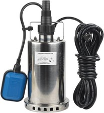 Bomba De Aguas Sumergible Acero inoxidable 1 HP 3000GPH Profundo Con Interruptor picture