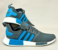 adidas Originals NMD R1 Mens Black Blue Boost Running Shoes Sneakers 11 picture