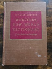 Vintage 1964 Websters New World Dictionary Concise Edition Hardcover Thumb Index picture
