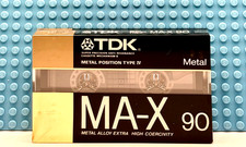 TDK  MA-X    90     TYPE IV    1988  JAPAN  BLANK CASSETTE TAPE (1) (SEALED) picture