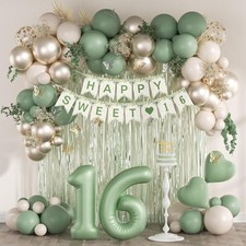 73pcs Sweet 16 Party Decorations 16 Birthday Decorations W/ 16th Birthday Banner picture