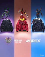 AVIREX x RADIO EVA MA-1 Remodel Evangelion Jacket Black Red Navy Unisex Coat picture