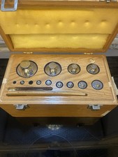 VTg Troemner Apothecary Weight Set Wood Case Used By  US Army picture
