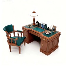 1/12 Scale Office Desk Chair Scene Accessory For 6