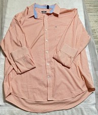 IZOD Non-Iron Stretch Men’s Dress Shirt Gingham Long Sleeve Spread Collar XL picture