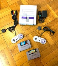 Super Nintendo SNES Console w/ OEM Controllers + Mario World & Mario Kart Bundle picture