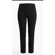 Chicos Perfect Stretch Black Pull On Slim Leg Pants Size 2 Regular picture