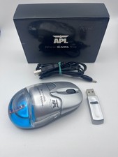 Vintage APL NOL Group Wireless Optical Mouse USB Receiver Cable Box Promo Rare picture