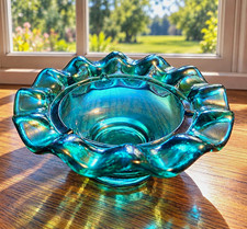 Fenton Turquoise Blue Fairy Lamp Base Bottom Only picture