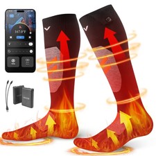 VEVOR Electric Heated Socks 5000mAh XL Size Rechargeable Heated Socks for Hiking picture