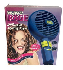 Vintage 2002 Wave Rage Diffuser Hair Dryer 2 Speeds 2 Heat Dual Voltage Y2K NIB picture