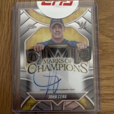 2025 Topps Chrome WWE John Cena Marks Of Champions On Card Auto 146/175  picture
