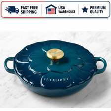 🔥Sale Le Creuset Petal Braiser 2.25-Qt Enameled Cast Iron With Lid⚡ picture