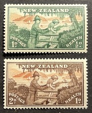 Travelstamps:1946 New Zealand Stamps Sc #B28-B29 Health/Soldier with Child MNH picture