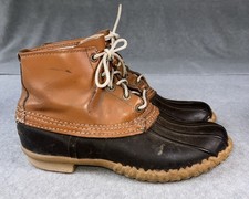 Vtg LL Bean Hunting Shoe Cursive Label Duck Boot 1960s 50s Sz 9 Mens picture