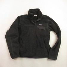 Patagonia Sweater Womens Medium Long Sleeve High Neck 1/4 Snap USA Casual picture
