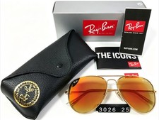 RAY-BAN RB3026, aviator sunglasses , Gold Frame/Large 62mm Orange Lens picture