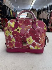 NWT Dooney & Bourke Floral Satchel Top Handle Zip, Detachable Strap, Gold HW picture