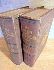 Antique Works of Charles Dickens Volumes 2 & 3 Colliers Illustrated 1879, 1880 picture