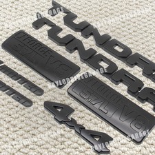 Matte Blackout 7Pcs Emblem Overlay Kit for 2014-2021 Tundra 4x4 V8 Limited Badge picture
