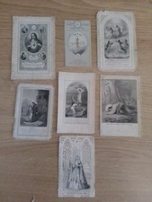 Antique/Vintage French Paper Lace Prayer Cards  and souvenir sheet. picture