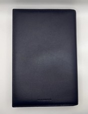 Levenger Luxury Navy Leather Notebook Planner Holder with Freeleaf Pad ~6 x 9” picture
