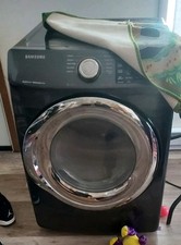 Samsung MultiSteam MoistureSensor Steam Black Front-Loading Natural Gas Dyer. picture