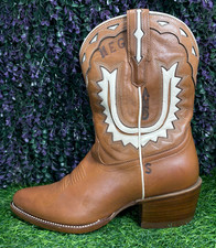 Tecovas The Jolene Women's Size 9.5B Caramel Bone Cowhide Leather Western Boots picture