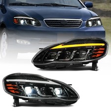 Pair LED Animation Headlights For 2003–2008 Toyota Corolla Sedan,Plug&Play picture
