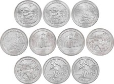 2016 P&D Quarter 10 Coin Set Clad Uncirculated Mint State picture