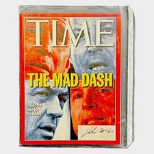 Authentic signed John McCain Signed TIME Magazine 2000 The Mad Dash Politics picture