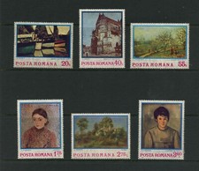 F611  Romania  1974   art paintings impressionists  6v.     MNH picture