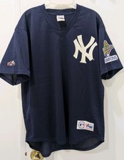 Majestic Derek Jeter NY Yankees Jersey XL Blue 1996 World Series Championions picture
