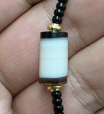 Old Antique Agate Yemeni Banded Agate Beads Necklace  picture