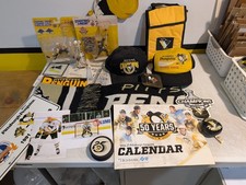 Pittsburgh Penguins 19pc lot fuzzy SLU,hats,ornament,scarf,bag,puck,more picture