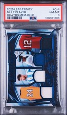 2025 Leaf Trinity Quatro Brady, Griffey Jr, Messi, Kobe #Q-4 Blue /25 Game Used picture