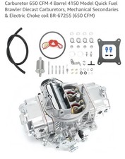 Carburetor 650 CFM 4 Barrel 4150 Model Quick Fuel Brawler Diecast Carburetors picture