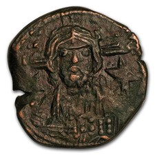 Anonymous Byzantine Follis Christ Bust (976-1081 AD) VF-XF picture