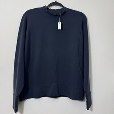 VINCE Mock Neck Sweatshirt Women’s Size M Stretch Cotton Long Sleeve New picture