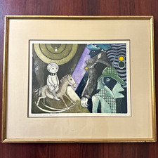 Leticia Tarrago Signed Numbered Limited Edition Etching Print Matted Framed picture