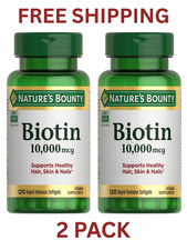 Nature's Bounty Biotin, Supports Healthy Hair, Skin and Nails 10,000 mcg 240 Ct picture