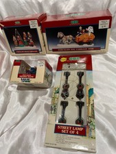 Lemax Village Figurines Christmas Lot  Carolers- Hay Carriage Ride-Street Lamp picture