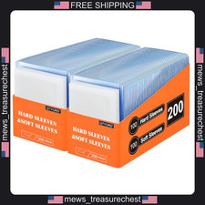 400 Card Sleeves 3x4 Inch Clear Plastic Protectors for Sports & Trading Cards picture