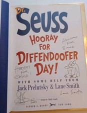 DR SEUSS Hooray for Diffendoofer Day 1ST/1ST / DJ Inscribed/Signed By Illust. picture