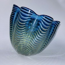 Dale Chihuly Neptune Blue Seaform Persian Portland Press Signed PP01 Blown Glass picture