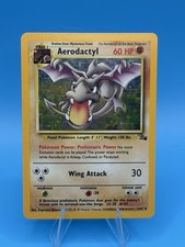 Aerodactyl 1/62 Rare Fossil Pokemon Unlimited Holo picture