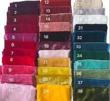 Vintage Pack of 50 solid Silk Velvet Remnants Scraps in 5x5