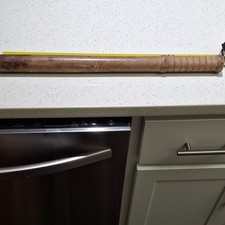 Vintage Wooden Billy Club Approx 20 in w/ Ringed Handle Grip - Wood Club picture