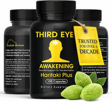 Third Eye Awakening - Organic Haritaki Capsules- Kailash Herbals-100 Capsules picture